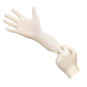 CPNP01 Latex disposable non-powdered gloves pull — theNeedleParlor.com